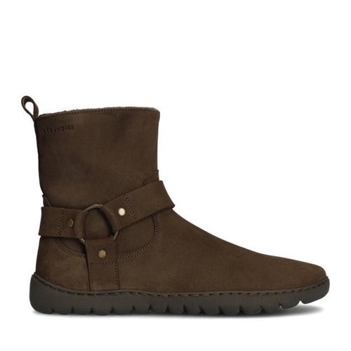 BOTÍN BAREFOOT MUJER PHOENIX 2.0 PIEL MARRON CHOCOLATE - GROUNDIES - GARÓS