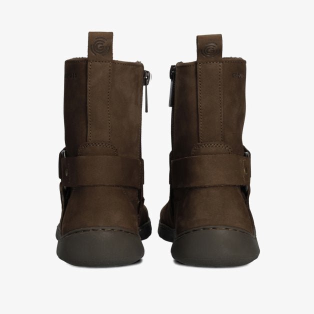 BOTÍN BAREFOOT MUJER PHOENIX 2.0 PIEL MARRON CHOCOLATE - GROUNDIES - GARÓS