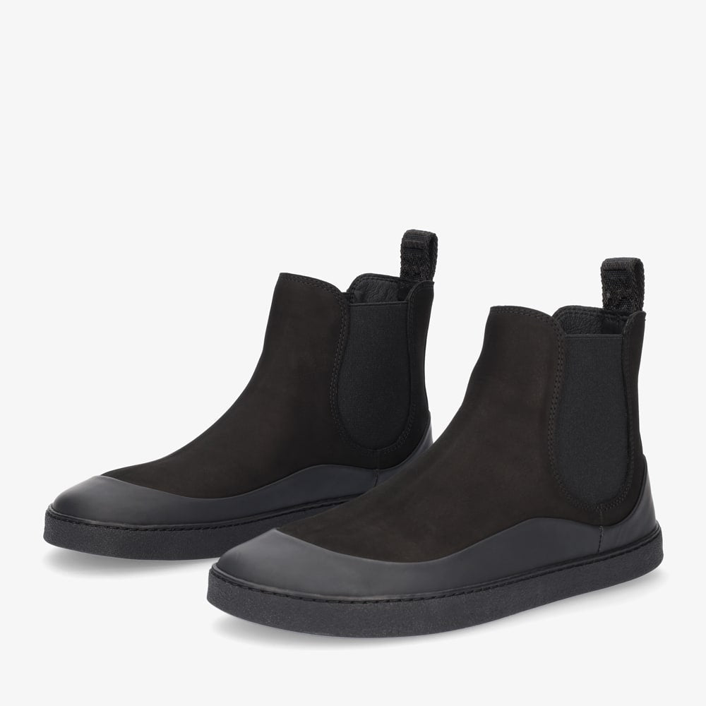 BOTÍN BAREFOOT MUJER SIENNA PIEL NEGRA - GROUNDIES - GARÓS