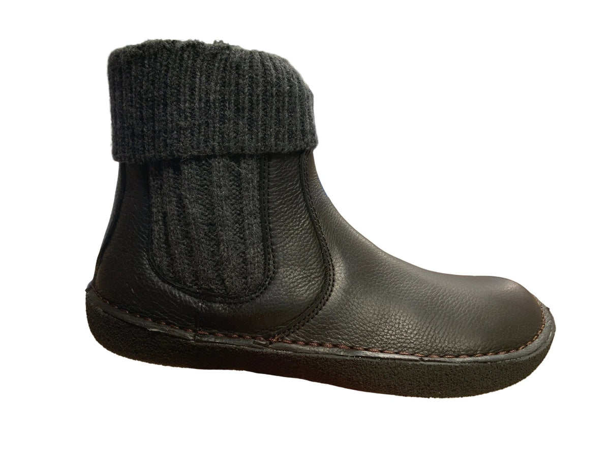 BOTÍN CALCETÍN BAREFOOT ADULTO N6062 ALPINE GRASS BLACK TAMI PIEL NEGRA - EL NATURALISTA - GARÓS