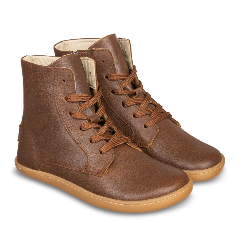 BOTÍN DE CORDONES BAREFOOT PIEL MARRÓN - CHETTO - GARÓS