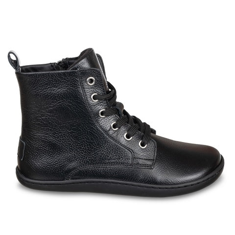 BOTÍN DE CORDONES BAREFOOT PIEL NEGRO - CHETTO - GARÓS