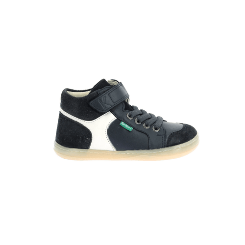 BOTIN DEPORTIVO BAREFOOT PIEL ELÁSTICO KICKBARYL MARINO - KICKERS - GARÓS