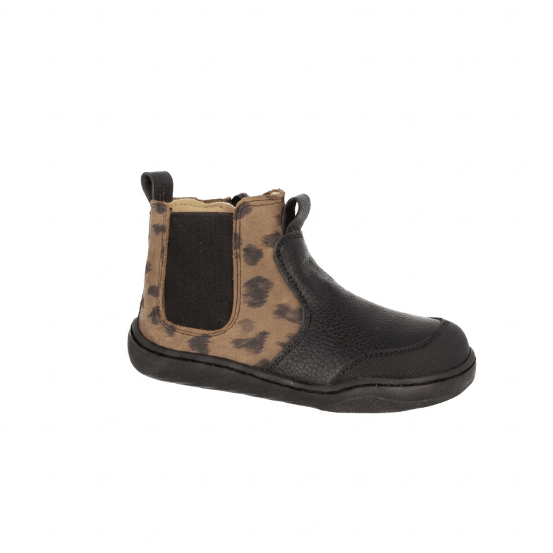 BOTÍN RESPETUOSO 242385-25 ANIMAL PRINT NAROK/KANYE PIEL NEGRA - ANDANINES - GARÓS