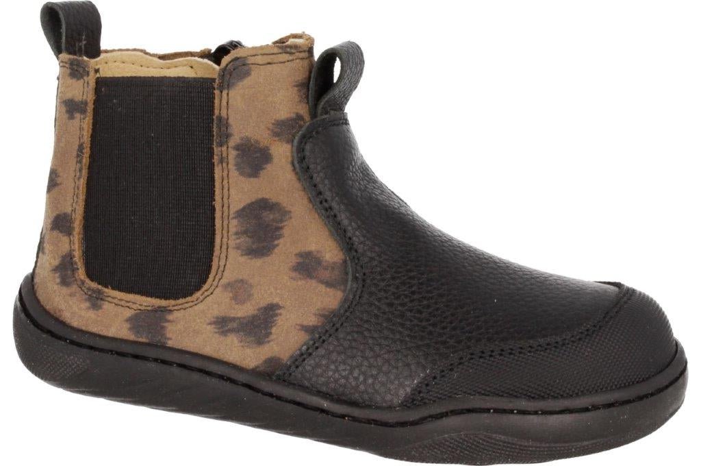 BOTÍN RESPETUOSO 242385-25 ANIMAL PRINT NAROK/KANYE PIEL NEGRA - ANDANINES - GARÓS