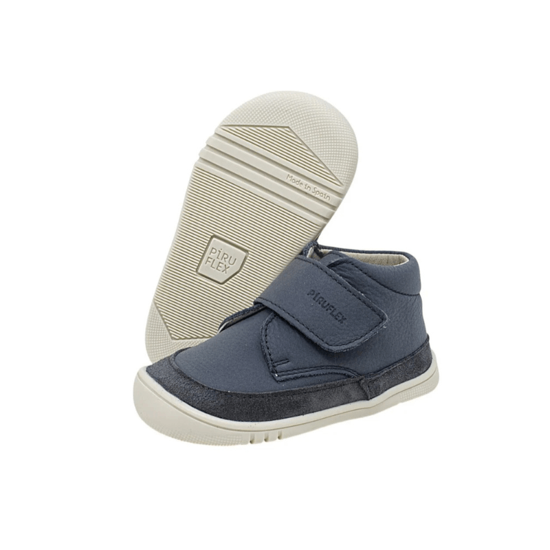BOTÍN RESPETUOSO BEBE PF189 PIEL AZUL - PIRUFLEX - GARÓS