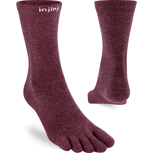 CALCETIN BAREFOOT DEDOS LINER WOOL GRANATE - INJINJI - GARÓS