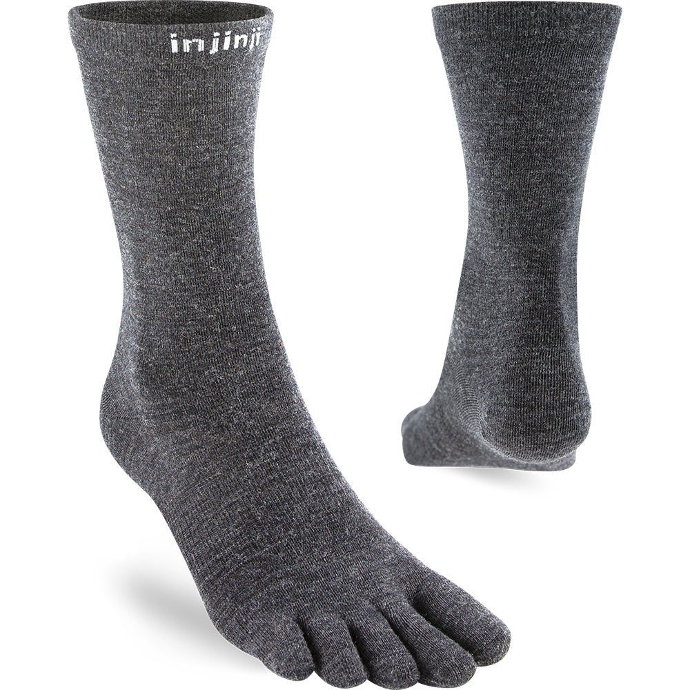 CALCETIN BAREFOOT DEDOS LINER WOOL GRIS - INJINJI - GARÓS
