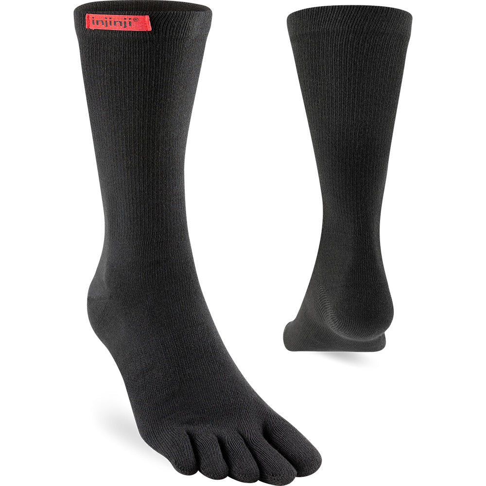 CALCETIN BAREFOOT DEDOS SPORT ORIGINAL WEIGHT CREW NEGRO - INJINJI - GARÓS