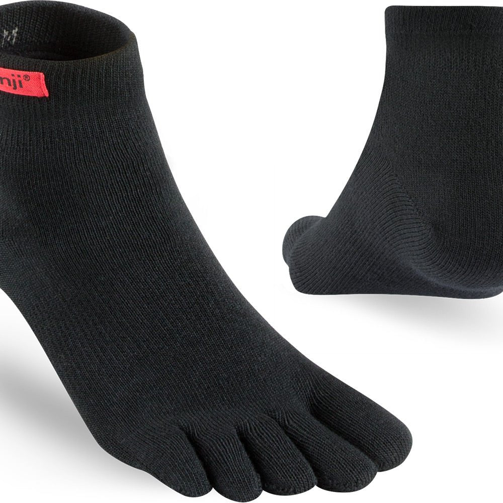 CALCETIN BAREFOOT DEDOS SPORT ORIGINAL WEIGHT MINI - CREW NEGRO - INJINJI - GARÓS
