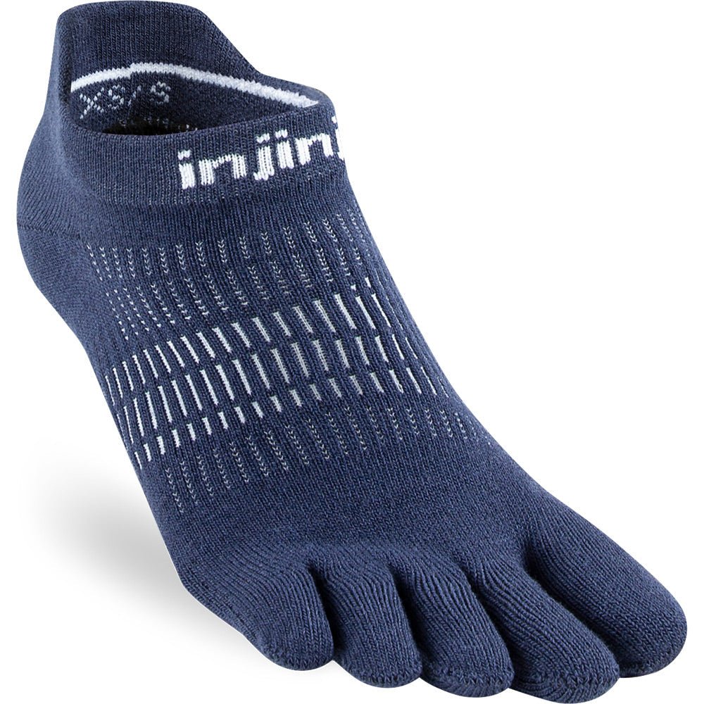 CALCETIN BAREFOOT TOBILLERO 5 DEDOS RUN AZUL MARINO - INJINJI - GARÓS