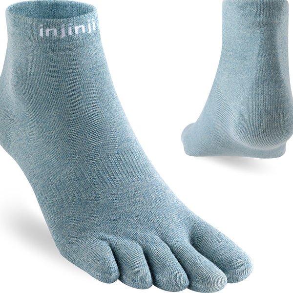 CALCETIN BAREFOOT TOBILLERO DEDOS LINER MINI-CREW AZUL CIELO - INJINJI - GARÓS