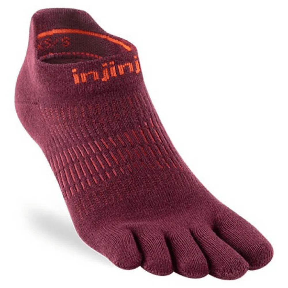 CALCETIN BAREFOOT TOBILLERO DEDOS RUN GRANATE - INJINJI - GARÓS