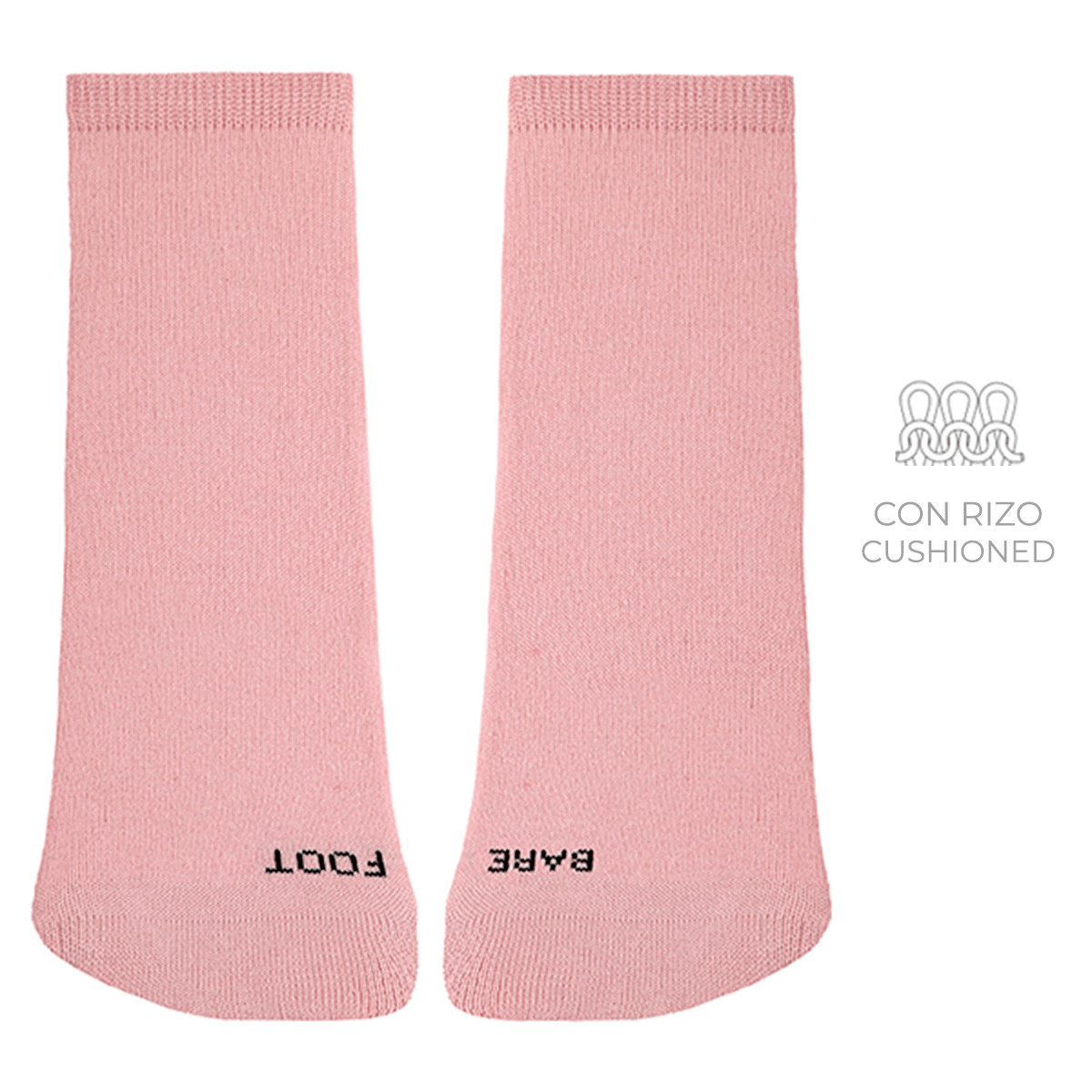 CALCETINES BAREFOOT CON RIZO EN LA PUNTERA CÓNDOR ROSA PALO - GARÓS