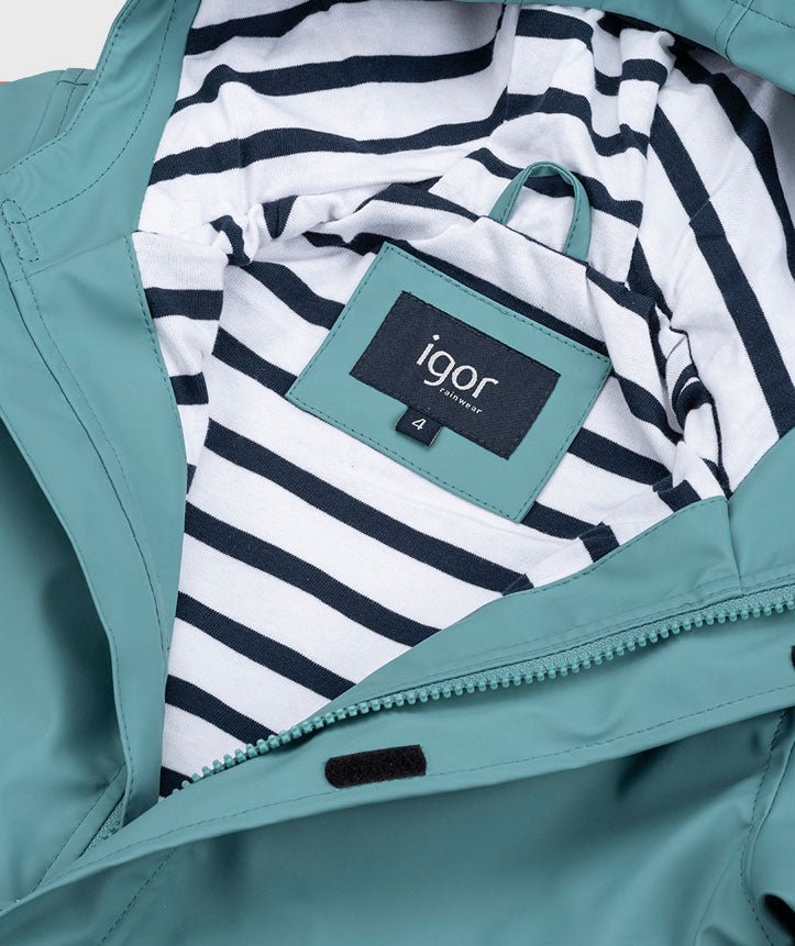 CHAQUETA IMPERMEABLE EURI TURQUESA - IGOR - GARÓS