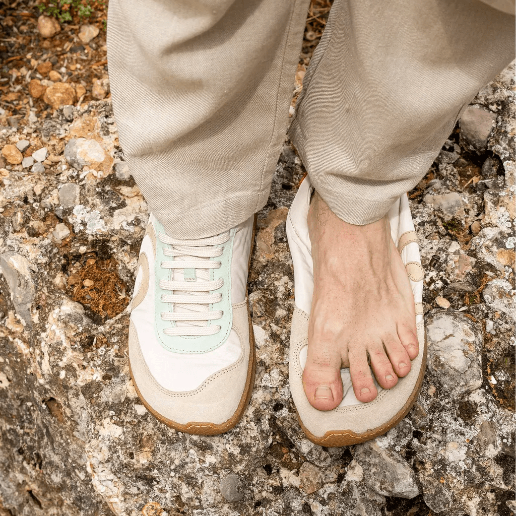 DEPORTIVA BAREFOOT ADULTO N5435A OROEL PIEL Y TEJIDO CREMA - EL NATURALISTA - GARÓS