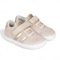 DEPORTIVA BAREFOOT BABY FREE "SAMBA" BEIGE Y ORO CON VELCRO Y ELÁSTICO PIEL 1125500 - CHETTO - GARÓS