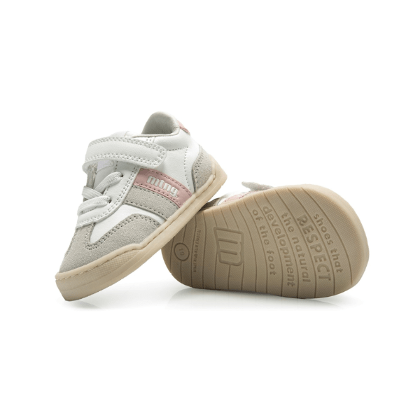DEPORTIVA BAREFOOT BEBÉ 49060 MODERN BLANCO Y ROSA - MUSTANG FREE - GARÓS