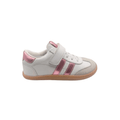 DEPORTIVA BAREFOOT JUNIOR "SAMBA" CON VELCRO Y ELÁSTICO PIEL 1125530 BLANCO Y ROSA - CHETTO - GARÓS