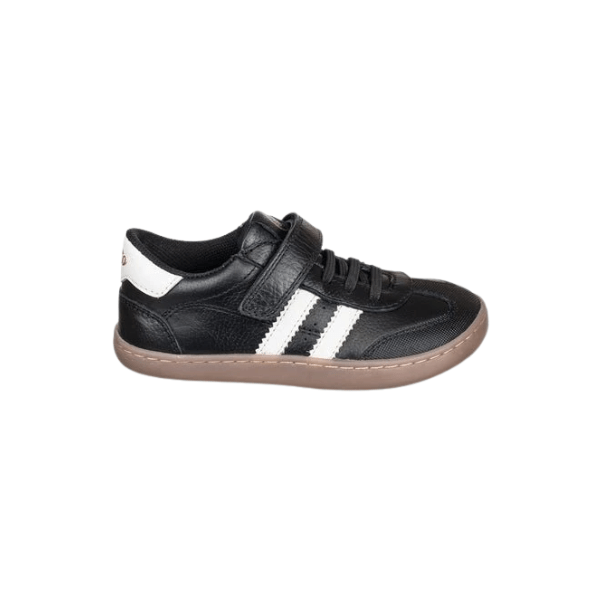 DEPORTIVA BAREFOOT JUNIOR "SAMBA" CON VELCRO Y ELÁSTICO PIEL 1125530 NEGRA - CHETTO - GARÓS