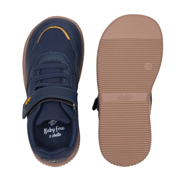 DEPORTIVA BAREFOOT JUNIOR WATERPROOF CORDÓN ELÁSTICO Y VELCRO 1126565 PIEL AZUL - CHETTO - GARÓS