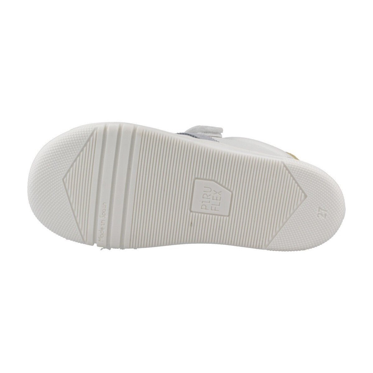 DEPORTIVA BAREFOOT MICRO Y SERRAJE PIRUFLEX PF411 - 2 BLANCA Y GRIS - GARÓS