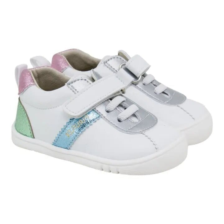 DEPORTIVA BAREFOOT MICRO Y SERRAJE PIRUFLEX PF411 - 3 BLANCA Y ROSA - GARÓS