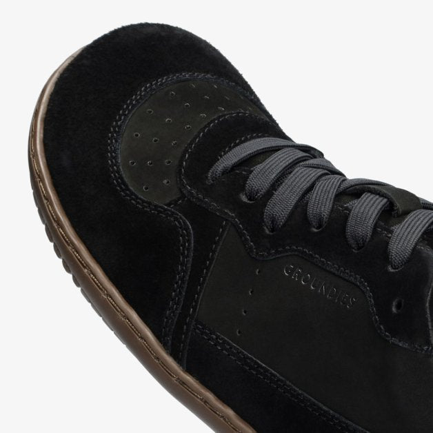 DEPORTIVA BAREFOOT PLUS UNISEX NOVA GO1 PIEL BLACK - GROUNDIES - GARÓS