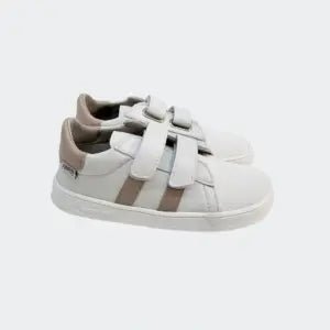DEPORTIVA BAREFOOT VELCRO PF208 - 4 MICRO BLANCO Y ROSA - PIRUFLEX - GARÓS