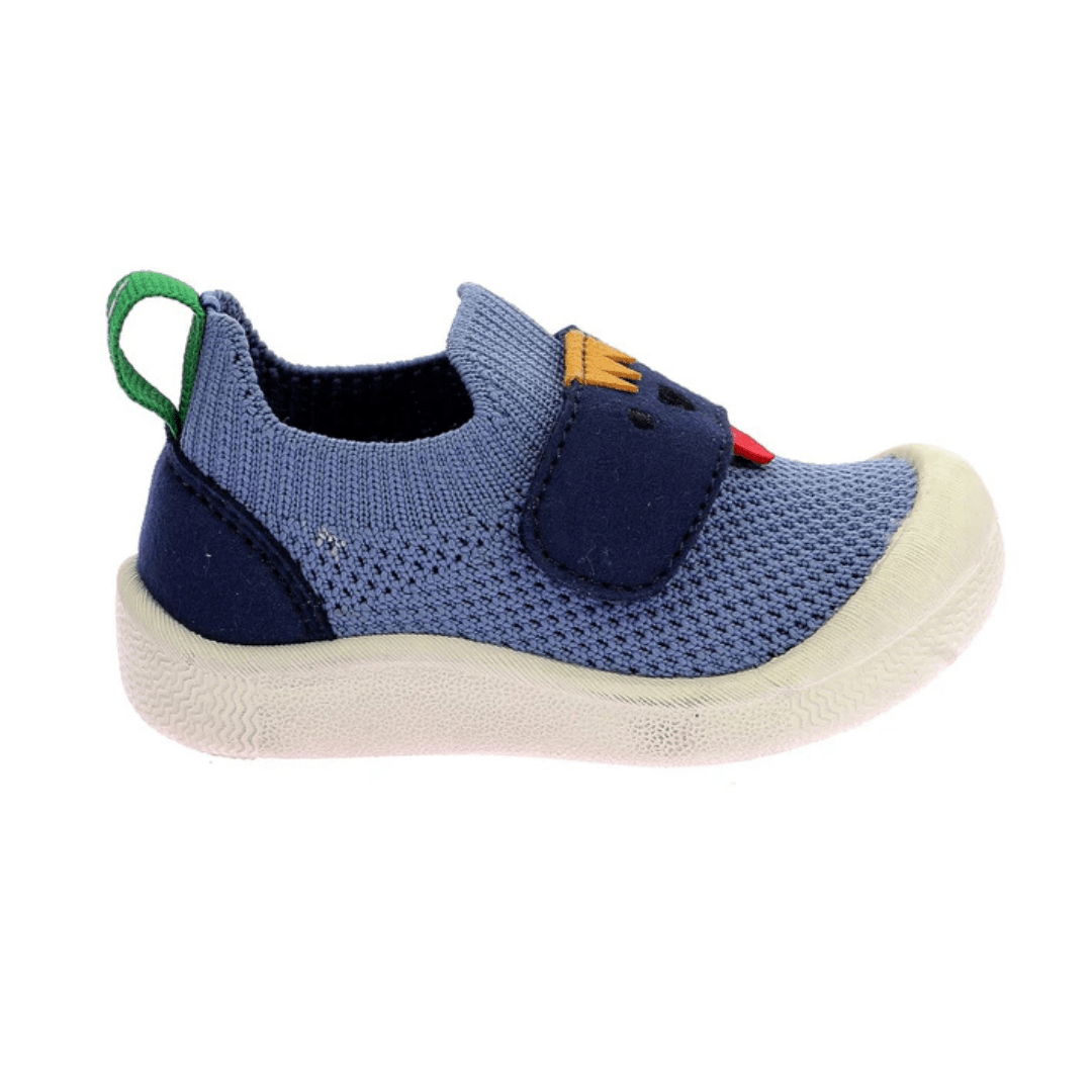 DEPORTIVA BEBÉ RESPETUOSA CON VELCRO KICKERS KICKRATCH AZUL - GARÓS