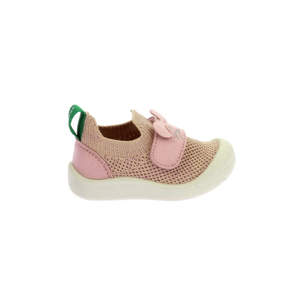 DEPORTIVA BEBÉ RESPETUOSA CON VELCRO KICKERS KICKRATCH ROSA - GARÓS