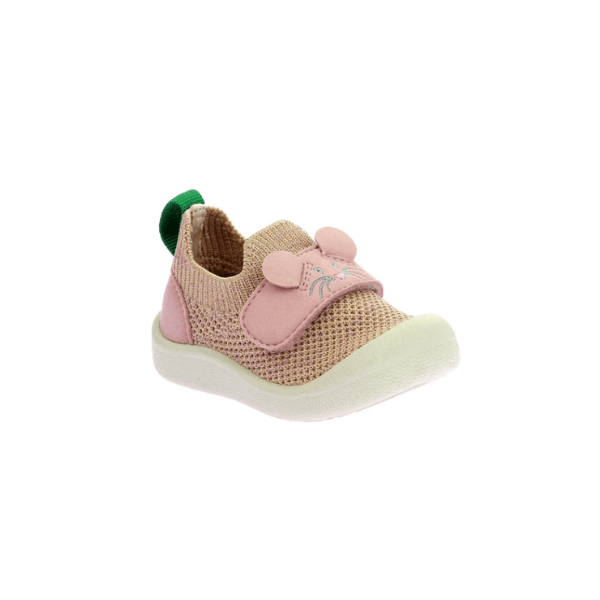 DEPORTIVA BEBÉ RESPETUOSA CON VELCRO KICKERS KICKRATCH ROSA - GARÓS