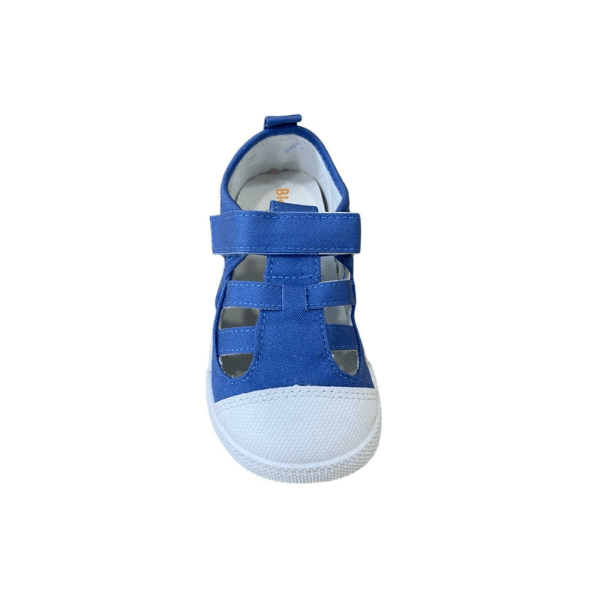DEPORTIVA CANGREJERA INFANTIL LONA BLANDITOS LIMÓN AZUL - GARÓS