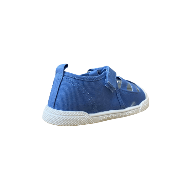 DEPORTIVA CANGREJERA INFANTIL LONA BLANDITOS LIMÓN AZUL - GARÓS