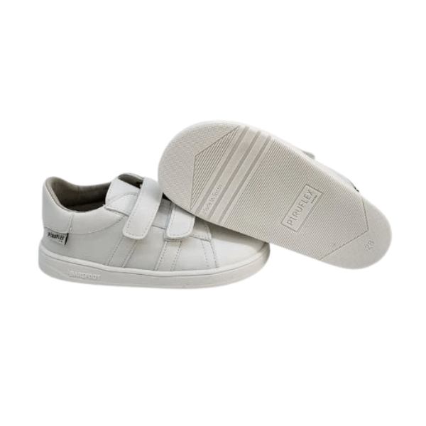 DEPORTIVA COLEGIAL BAREFOOT VELCRO PF208 - 1 MICRO BLANCO - PIRUFLEX - GARÓS
