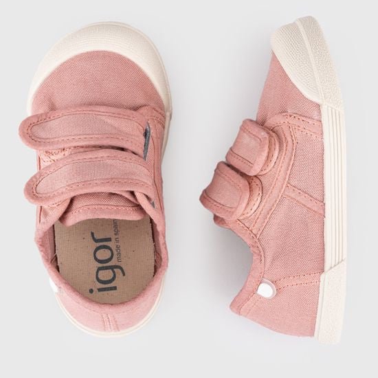 DEPORTIVA INFANTIL BAREFOOT MEDIUM LONA VELCRO NUEVO ROSA - IGOR - GARÓS