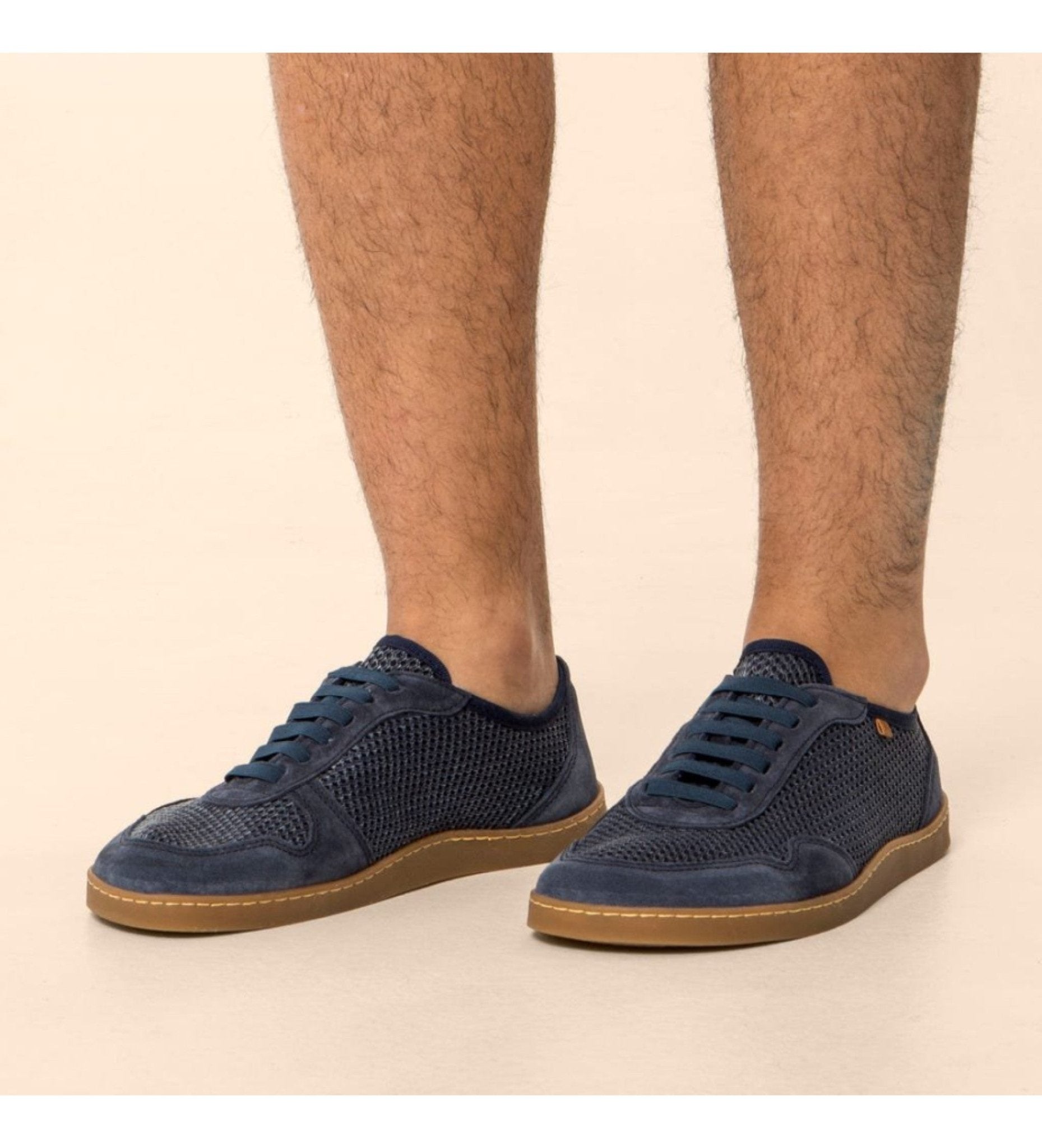 DEPORTIVA PERFORADA ADULTO BAREFOOT N5914 ORIGEN PIEL Y TEJIDO AZUL NAVY - EL NATURALISTA - GARÓS