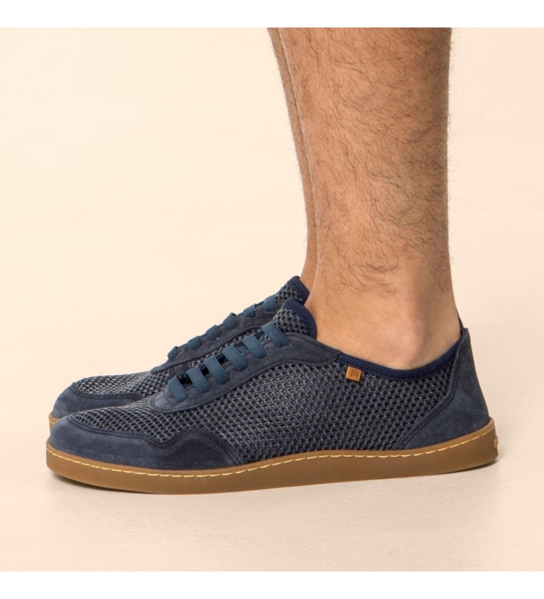 DEPORTIVA PERFORADA ADULTO BAREFOOT N5914 ORIGEN PIEL Y TEJIDO AZUL NAVY - EL NATURALISTA - GARÓS