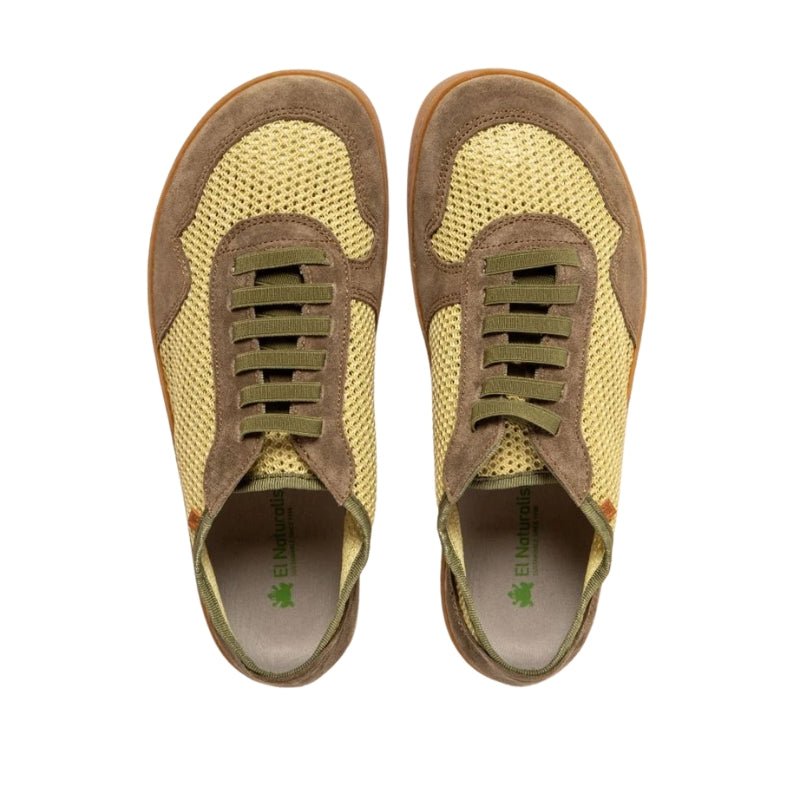 DEPORTIVA PERFORADA ADULTO BAREFOOT N5914 ORIGEN PIEL Y TEJIDO VERDE KAKI - EL NATURALISTA - GARÓS