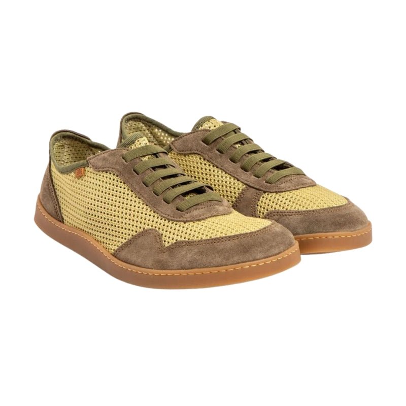 DEPORTIVA PERFORADA ADULTO BAREFOOT N5914 ORIGEN PIEL Y TEJIDO VERDE KAKI - EL NATURALISTA - GARÓS