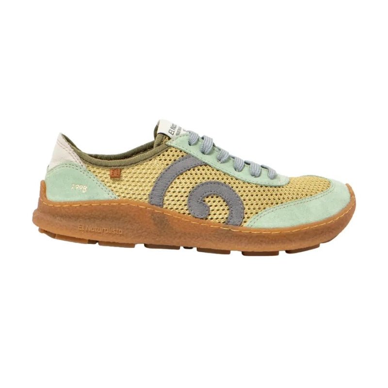 DEPORTIVA PERFORADA BAREFOOT N5435C OROEL PIEL Y TEJIDO VERDE - EL NATURALISTA - GARÓS