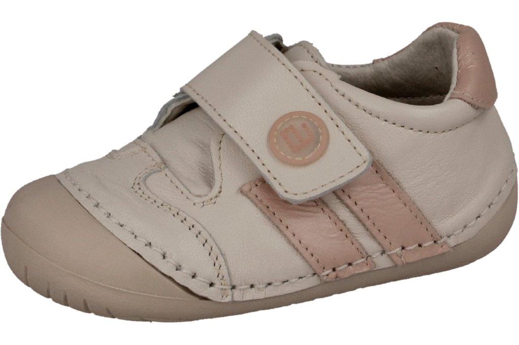 DEPORTIVA RESPETUOSA BEBÉ PIEL BEIGE Y ROSA GATEAFLEX - ANDANINES - GARÓS