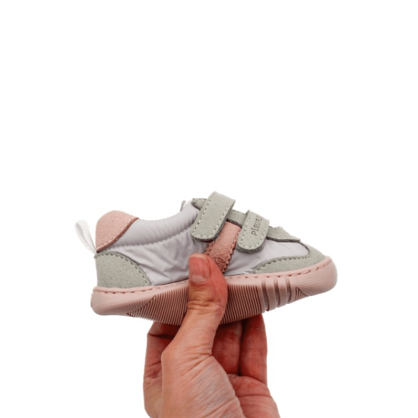 DEPORTIVA RESPETUOSA INFANTIL PF174 PIEL Y NYLON PIRUFLEX GRIS - GARÓS