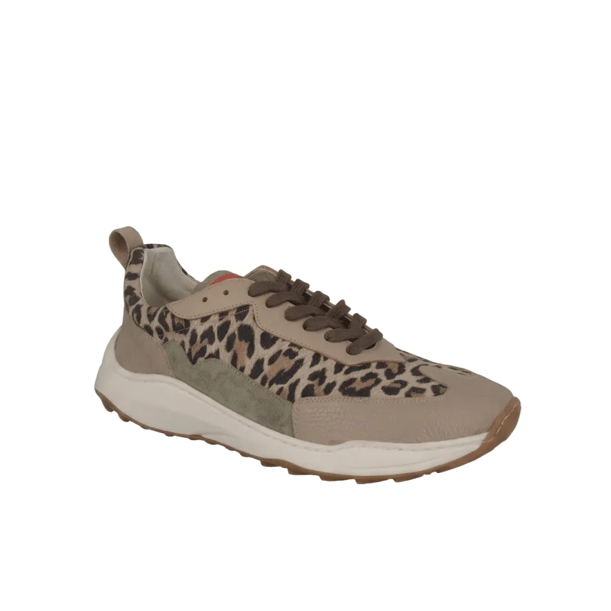 DEPORTIVA RESPETUOSA MUJER ADN NOBUCK LEOPARDO Y BEIGE - ANDANINES - GARÓS