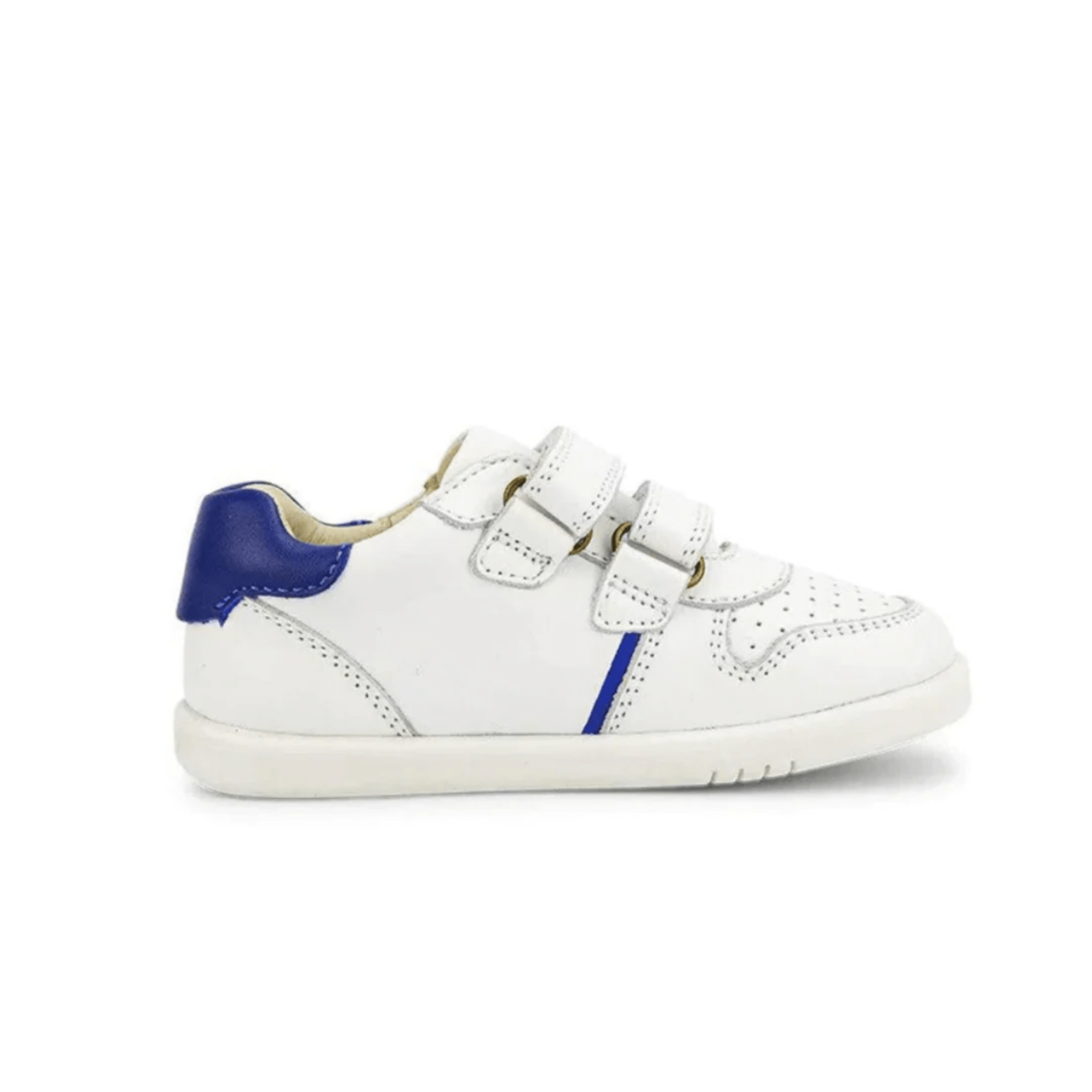 deportiva respetuosa piel bobux riley blanco - azul - garós