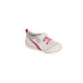DEPORTIVA RESPETUOSA PRIMEROS PASOS CON VELCRO Y ELÁSTICO ZEUS PIEL BLANCA Y MALVA - GATEAFLEX - ANDANINES - GARÓS
