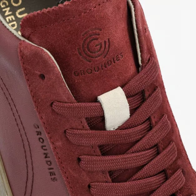 DEPORTIVA BAREFOOT ADULTO PANAMA PIEL BURDEOS - GROUNDIES