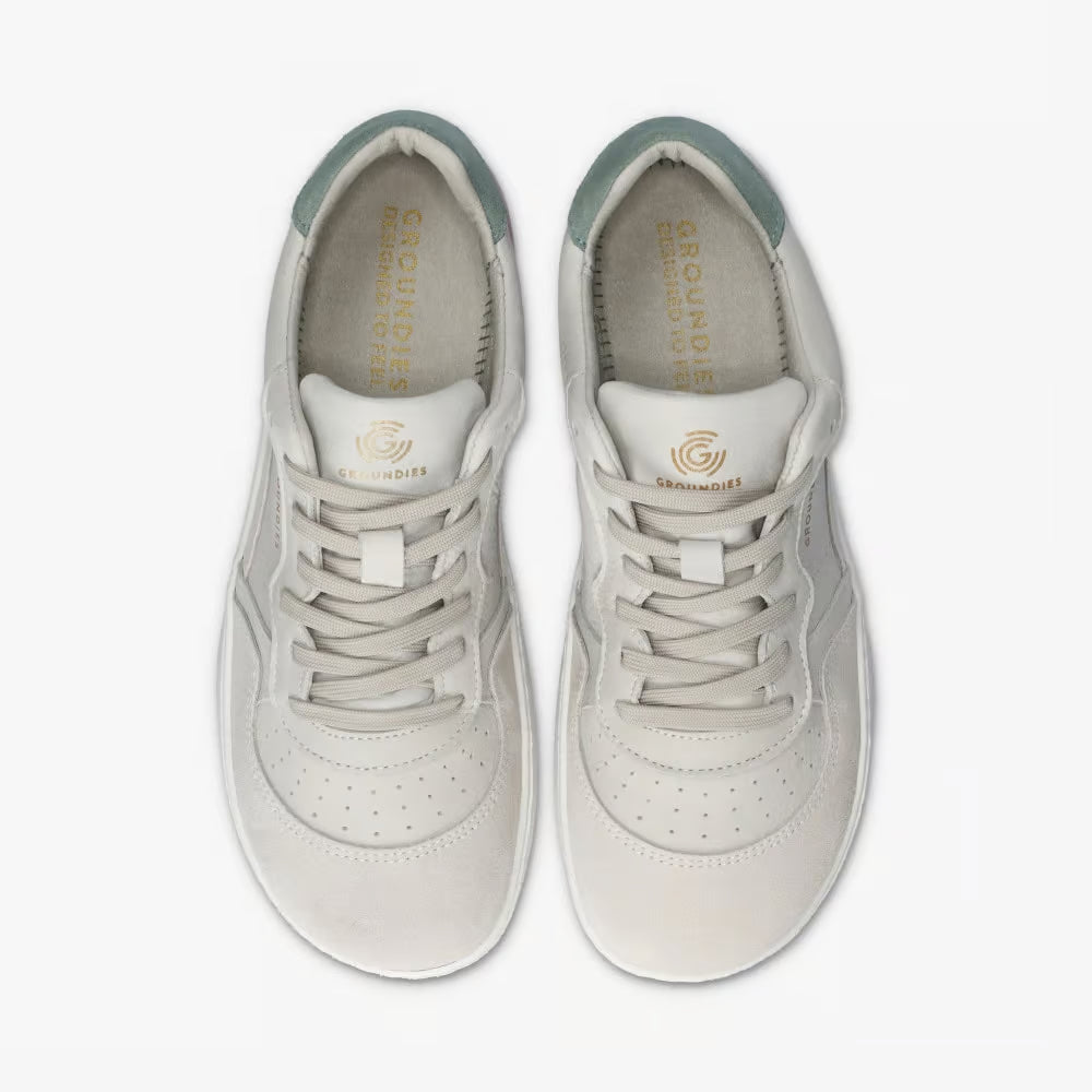 DEPORTIVA BAREFOOT MUJER NOVA PIEL BEIGE Y ROSA - GROUNDIES