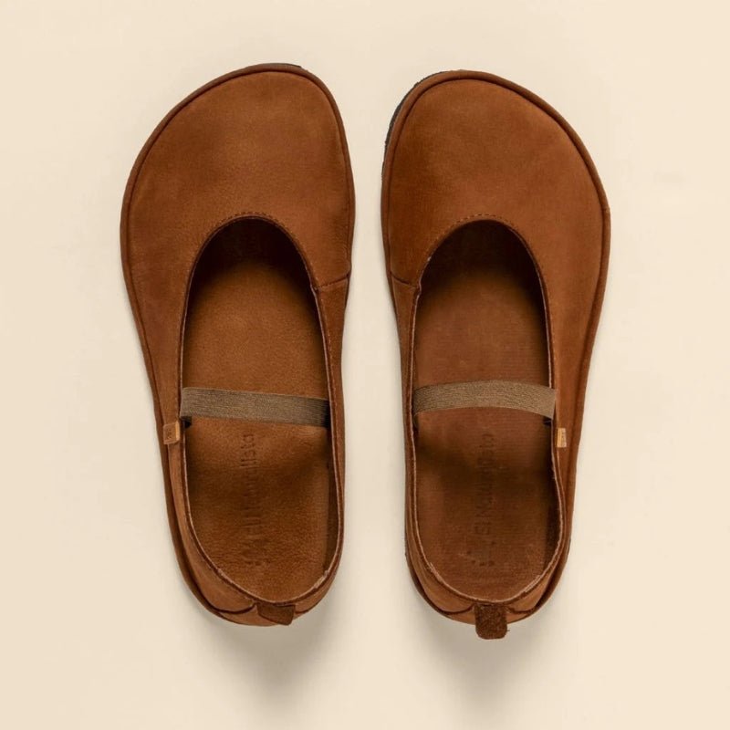 MERCEDITAS BAREFOOT ADULTO N5670 NOBUCK BARE PIEL MARRÓN - EL NATURALISTA - GARÓS