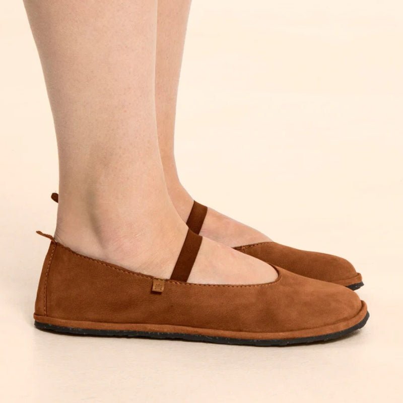 MERCEDITAS BAREFOOT ADULTO N5670 NOBUCK BARE PIEL MARRÓN - EL NATURALISTA - GARÓS